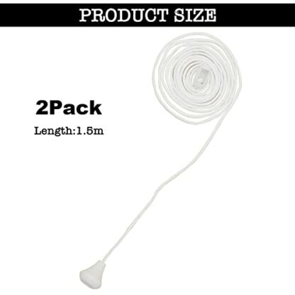 4Pcs Nylon Pull Cord Light Switch Bathroom Light Pull Cord,Replacement Cord Pull for Ceiling Switch,Bathroom Ceiling Light Pull Cords for Ceiling Switches, Bathroom Light, Switch Replacement Wire-1.5m 3 4Pcs Nylon Pull Cord Light Switch Bathroom Light Pull Cord,Replacement Cord Pull for Ceiling Switch,Bathroom Ceiling Light Pull Cords for Ceiling Switches, Bathroom Light, Switch Replacement Wire-1.5m - Image 3