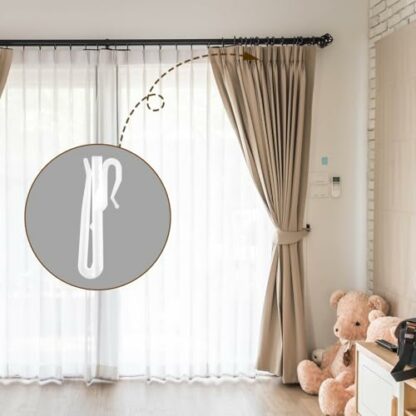 50PCS Lifting Adjustable Curtain Hooks Plastic Pinch Pleat Clips, Drapery Hooks Ratchet System Curtain Track Gliders Caravan Curtain Hooks Pins for Drapes, Door and Shower Curtains (70mm) 4 50PCS Lifting Adjustable Curtain Hooks Plastic Pinch Pleat Clips, Drapery Hooks Ratchet System Curtain Track Gliders Caravan Curtain Hooks Pins for Drapes, Door and Shower Curtains (70mm) - Image 4