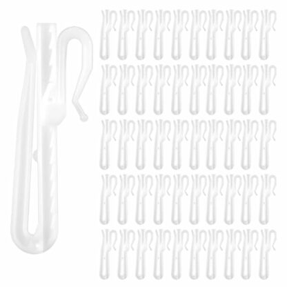 50PCS Lifting Adjustable Curtain Hooks Plastic Pinch Pleat Clips, Drapery Hooks Ratchet System Curtain Track Gliders Caravan Curtain Hooks Pins for Drapes, Door and Shower Curtains (70mm) 2 50PCS Lifting Adjustable Curtain Hooks Plastic Pinch Pleat Clips, Drapery Hooks Ratchet System Curtain Track Gliders Caravan Curtain Hooks Pins for Drapes, Door and Shower Curtains (70mm) - Image 2