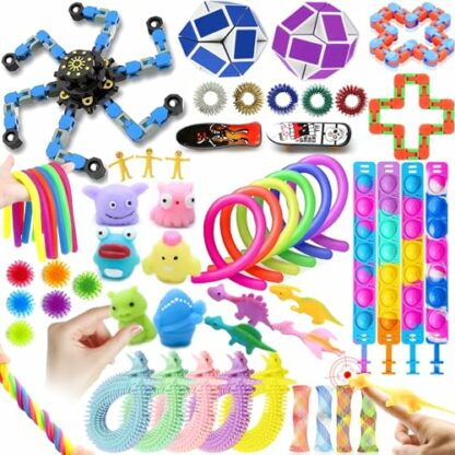 50Pcs Fidget Toys Pack, Fidget Sensory Toys Set, Toy Gift for Boys Girls, Stress Anxiety Relief Squishy Fidget Toy for ADHD Autism Autistic,Party Bag Fillers, Birthday Gift for Kids Teen Adult 2 50Pcs Fidget Toys Pack, Fidget Sensory Toys Set, Toy Gift for Boys Girls, Stress Anxiety Relief Squishy Fidget Toy for ADHD Autism Autistic,Party Bag Fillers, Birthday Gift for Kids Teen Adult - Image 2