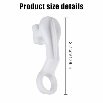 50pcs Curtain Hooks Plastic White Gliders Durable Curtain Glider Hooks for Smooth Sliding Curtain Rail Track Gliders Ideal for Home and Office (White) - Image 3