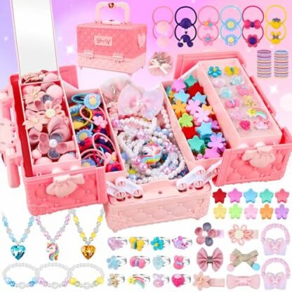 66 Pcs Kids Makeup Sets For Girls with Portable Stand,Make Up Starter Kit Children Princess Pretend Play Games Toys Presents,Little Girl Birthday Gifts Set For Age 3 4 5 6 7 8 9 10 11 12 Years Old 2 66 Pcs Kids Makeup Sets For Girls with Portable Stand,Make Up Starter Kit Children Princess Pretend Play Games Toys Presents,Little Girl Birthday Gifts Set For Age 3 4 5 6 7 8 9 10 11 12 Years Old - Image 2