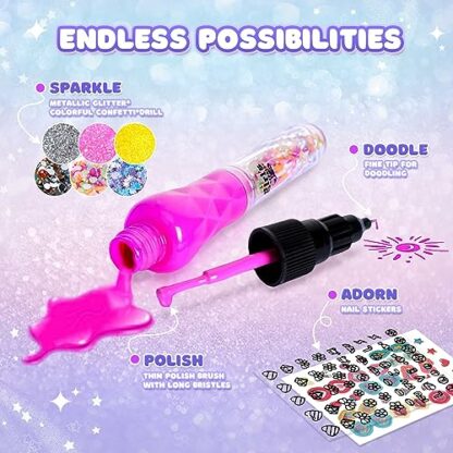 7-8-9-10-11-12-Year-Old Girls Gifts: Kids Nail Polish Set for Girls Toys Ages 8-12 Birthday Presents Gift Nails Salon Craft Kits for Girls Ages 7-12 Spa丨Makeup Kit for Girls 10-12 Nail Art Studio 3 7-8-9-10-11-12-Year-Old Girls Gifts: Kids Nail Polish Set for Girls Toys Ages 8-12 Birthday Presents Gift Nails Salon Craft Kits for Girls Ages 7-12 Spa丨Makeup Kit for Girls 10-12 Nail Art Studio - Image 3