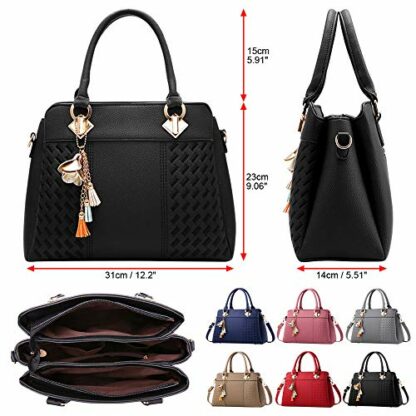 ACNCN Women Handbags Shoulder Bag Crossbody Messenger Bag Tote Satchel for Lady PU Leather Purse - Image 3