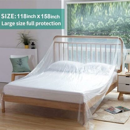 ALNKDH Heavy Duty PEVA Waterproof & Dustproof Sofa Storage Covers Mouldproof Bed Sofa Couch Furniture Protector Cover Shelter For Moving protection And Long Term Storage (XL:118" x 158" (300x400CM)) - Image 3