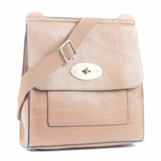 AOSSTA Women's Cross-Body Bags Leather Large/Medium Twist Lock Cross Body Messenger Bag Turnlock Shoulder Bag