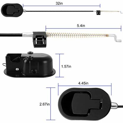 APACALI Recliner Pull Cable Replacement Set of 2, Universal Black Sofa Couch Recliner Release Cables with Metal Pull Handle fits Most Recliner Brands, Hook Exposed Cable Length (4.75") 3 APACALI Recliner Pull Cable Replacement Set of 2, Universal Black Sofa Couch Recliner Release Cables with Metal Pull Handle fits Most Recliner Brands, Hook Exposed Cable Length (4.75") - Image 3