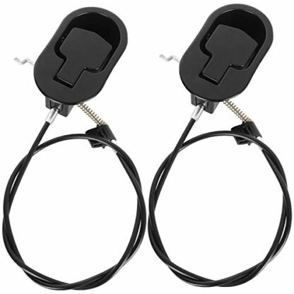 APACALI Recliner Pull Cable Replacement Set of 2, Universal Black Sofa Couch Recliner Release Cables with Metal Pull Handle fits Most Recliner Brands, Hook Exposed Cable Length (4.75") 2 APACALI Recliner Pull Cable Replacement Set of 2, Universal Black Sofa Couch Recliner Release Cables with Metal Pull Handle fits Most Recliner Brands, Hook Exposed Cable Length (4.75") - Image 2