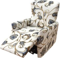 AQIGR Recliner Stretch Slipcovers 4-Pieces,Printed Sofa Cover 4-Piece Lazy Boy Chair Covers 1Seat Slipcover Furniture Protector Leather Recliner Chair Cover for Rocking Recliner