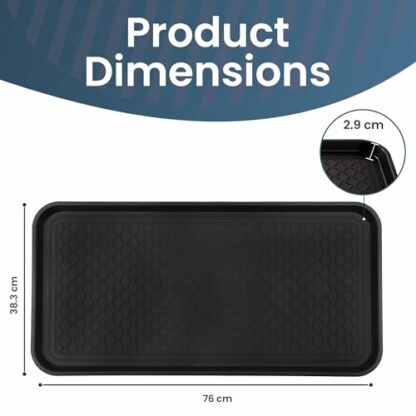 ASAB Pack of 3 Shoe Drip Tray Waterproof Boot Tray Mat Multipurpose Soft Polypropylene Shoe Tray for Rain Winter Boots Mat Non-Slip and Durable Shoe Drip Tray for Garden Indoor Outdoor Shed Garage - Image 3