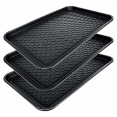 ASAB Pack of 3 Shoe Drip Tray Waterproof Boot Tray Mat Multipurpose Soft Polypropylene Shoe Tray for Rain Winter Boots Mat Non-Slip and Durable Shoe Drip Tray for Garden Indoor Outdoor Shed Garage