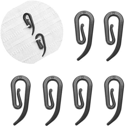 ASIWUJING Curtain Hooks Metal Curtain Header Tape Drapery Hooks for curtains - Image 2