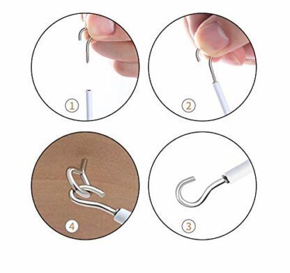 ASIWUJING Curtain Wire Net Curtain Wire Cord Cable with Hooks and Eyes - Image 4