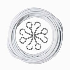 ASIWUJING Curtain Wire Net Curtain Wire Cord Cable with Hooks and Eyes