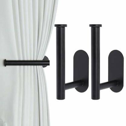 Adhesive Curtain Holdbacks Curtain Tie Backs Curtain Holdbacks No Drill Curtain Pull Backs Adhesive Curtain Hooks Curtain Holders for Drapes - Image 2