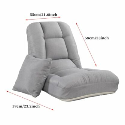 GIZNXBA 5-Position Indoor Adjustable Floor Chair For Reading, Folding Floor Gaming Chair With Back Support, Comfy Padded Teens Adults Sofa Chair For Living Room, Bedroom 4 GIZNXBA 5-Position Indoor Adjustable Floor Chair For Reading, Folding Floor Gaming Chair With Back Support, Comfy Padded Teens Adults Sofa Chair For Living Room, Bedroom - Image 4