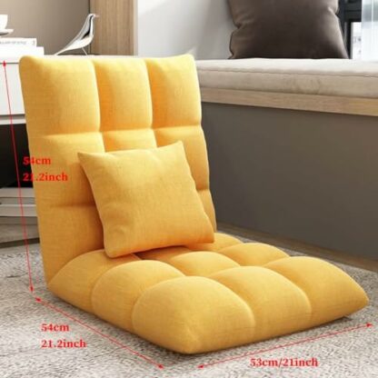 GIZNXBA Floor Chair With 6 Adjustable Positions, Foldable Floor Lazy Sofa, Folding Floor Gaming Chair With Pillow, Meditating Floor Chair For Living Room, Bedroom, Office 3 GIZNXBA Floor Chair With 6 Adjustable Positions, Foldable Floor Lazy Sofa, Folding Floor Gaming Chair With Pillow, Meditating Floor Chair For Living Room, Bedroom, Office - Image 3