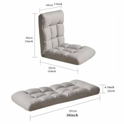 GIZNXBA Floor Chair Adjustable Indoor Chaise Lounge Sofa, Folding Floor Gaming Chair With Back Support For Adults, 6-Position Backrest Adjustment Recliner Chair For Living Room, Bedroom 4 GIZNXBA Floor Chair Adjustable Indoor Chaise Lounge Sofa, Folding Floor Gaming Chair With Back Support For Adults, 6-Position Backrest Adjustment Recliner Chair For Living Room, Bedroom - Image 4