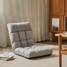 Adjustable Floor Gaming Chair with Back Support for Adults 6Position Recliner Chair for Living Room Bedroom Gray