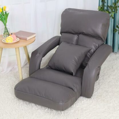 GIZNXBA Foldable Floor Chair Lazy Sofa With 5 Adjustable Positions, Folding Floor Gaming Chair With Pillow, Padded Armchair With Back Support, Adjustable Yoga Chair For Bedroom - Image 3