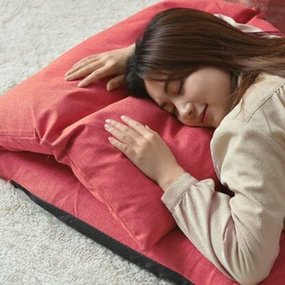 Adjustable Folding Floor Chair with Back Support 5Position Lazy Sofa Chair for TV Reading and Meditation Comfy Seat for Bedroom Gray - Image 4