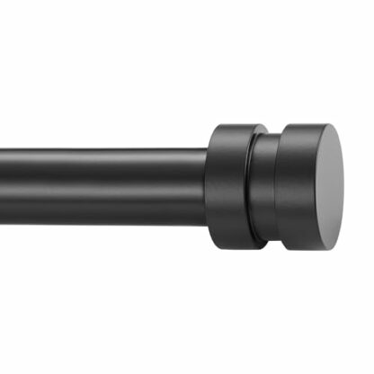Adjustable Warm Gold Curtain Rods,1 inch Diameter Splicing Heavy Duty Rod Set with Aluminum Finals for Windows, Door, Drapery, Closet - Image 2