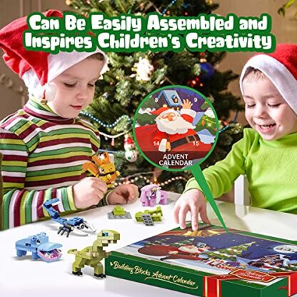 Advent Calendar 2023 Kids Toys, 24 Days Animal Building Blocks Christmas Countdown Calendar, Advent Calendars Surprise Christmas Gifts for Kids Dinosaur Toys for Boys Girls 3 Advent Calendar 2023 Kids Toys, 24 Days Animal Building Blocks Christmas Countdown Calendar, Advent Calendars Surprise Christmas Gifts for Kids Dinosaur Toys for Boys Girls - Image 3
