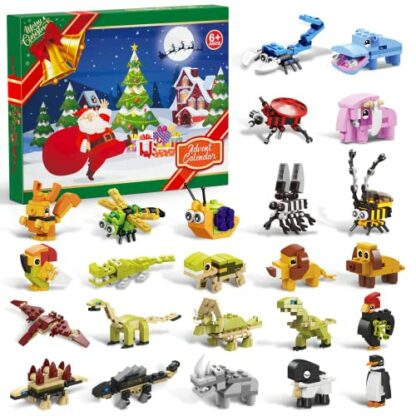 Advent Calendar 2023 Kids Toys, 24 Days Animal Building Blocks Christmas Countdown Calendar, Advent Calendars Surprise Christmas Gifts for Kids Dinosaur Toys for Boys Girls 2 Advent Calendar 2023 Kids Toys, 24 Days Animal Building Blocks Christmas Countdown Calendar, Advent Calendars Surprise Christmas Gifts for Kids Dinosaur Toys for Boys Girls - Image 2