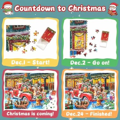 Advent Calendar 2024 - Dog’s Christmas Jigsaw Puzzle 1008 Pieces Christmas Puzzle for Adults kids, 24 Days Countdown to Christmas Holiday Puzzle Home Decoration Christmas Gifts 3 Advent Calendar 2024 - Dog’s Christmas Jigsaw Puzzle 1008 Pieces Christmas Puzzle for Adults kids, 24 Days Countdown to Christmas Holiday Puzzle Home Decoration Christmas Gifts - Image 3