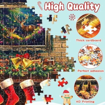 Advent Calendar 2024 Jigsaw Puzzles - Christmas Fireplace, 1008 Pieces Christmas Puzzles for Adults Kids, 24 Days Surprise Christmas Countdown Advent Calendar Puzzle Christmas Gifts Xmas Decor 3 Advent Calendar 2024 Jigsaw Puzzles - Christmas Fireplace, 1008 Pieces Christmas Puzzles for Adults Kids, 24 Days Surprise Christmas Countdown Advent Calendar Puzzle Christmas Gifts Xmas Decor - Image 3