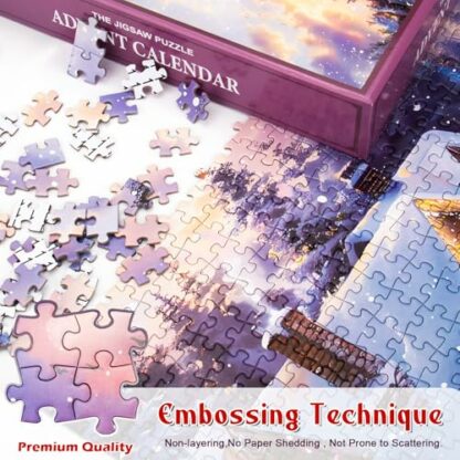 Advent Calendar 2024 Jigsaw Puzzles for Kids Adults, 24 Box Christmas Puzzle Countdown Calendar,Funny Christmas Game Gift,Christmas Sunset,1008 Pieces,19.7 inches x 27.6 inch 4 Advent Calendar 2024 Jigsaw Puzzles for Kids Adults, 24 Box Christmas Puzzle Countdown Calendar,Funny Christmas Game Gift,Christmas Sunset,1008 Pieces,19.7 inches x 27.6 inch - Image 4