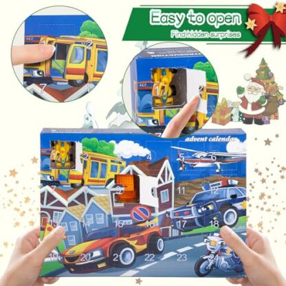 Advent Calendar 2024 Kids Boys - Christmas Countdown Calendar, 24 Days of Christmas Vacation Advent Calendar with Pull Back Car, Toddler Advent Calendar Xmas Gift for 2 3 4 5 6 Year Old Boys Girls 4 Advent Calendar 2024 Kids Boys - Christmas Countdown Calendar, 24 Days of Christmas Vacation Advent Calendar with Pull Back Car, Toddler Advent Calendar Xmas Gift for 2 3 4 5 6 Year Old Boys Girls - Image 4