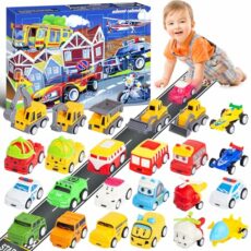 Advent Calendar 2024 Kids Boys - Christmas Countdown Calendar, 24 Days of Christmas Vacation Advent Calendar with Pull Back Car, Toddler Advent Calendar Xmas Gift for 2 3 4 5 6 Year Old Boys Girls