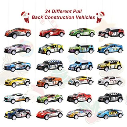 Advent Calendar, 24 Pcs Toy Cars Advent Calendar Kids Pull Back Cars Set, Racing Cars, Christmas Countdown Calendar, Stocking Stuffer Christmas Gifts for Kids Boys Girls 3 Advent Calendar, 24 Pcs Toy Cars Advent Calendar Kids Pull Back Cars Set, Racing Cars, Christmas Countdown Calendar, Stocking Stuffer Christmas Gifts for Kids Boys Girls - Image 3