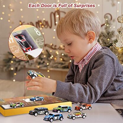 Advent Calendar, 24 Pcs Toy Cars Advent Calendar Kids Pull Back Cars Set, Racing Cars, Christmas Countdown Calendar, Stocking Stuffer Christmas Gifts for Kids Boys Girls 4 Advent Calendar, 24 Pcs Toy Cars Advent Calendar Kids Pull Back Cars Set, Racing Cars, Christmas Countdown Calendar, Stocking Stuffer Christmas Gifts for Kids Boys Girls - Image 4