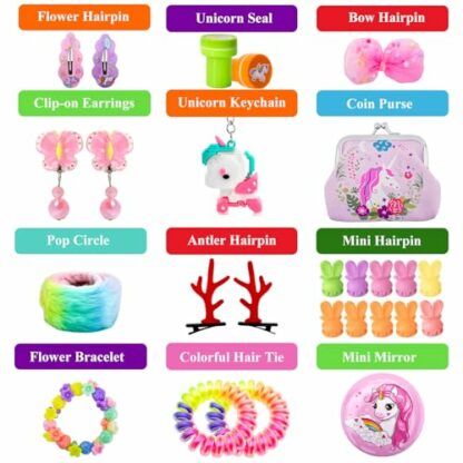 Advent Calendar for Girls 2024 - Christmas Countdown Gift - Xmas Calendar with 24 Days of Surprises including Jewelry, Hair Accessories, Unicorn Bracelet, Ring, Hair Clips, Necklace, and Coin Purse 4 Advent Calendar for Girls 2024 - Christmas Countdown Gift - Xmas Calendar with 24 Days of Surprises including Jewelry, Hair Accessories, Unicorn Bracelet, Ring, Hair Clips, Necklace, and Coin Purse - Image 4