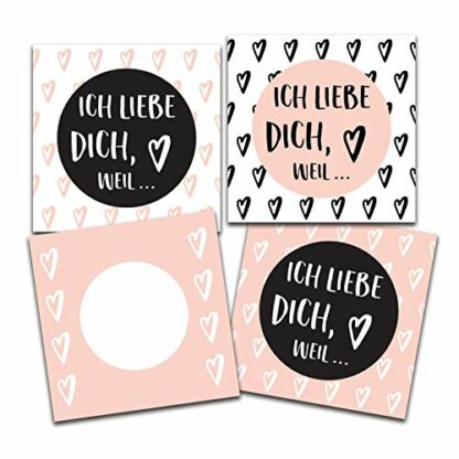 Advent Calendar with German Text "Ich liebe dich zum Rubbelen" 24 Reasons Why I Love You Scratch Advent Calendar 24 Cards - Image 3