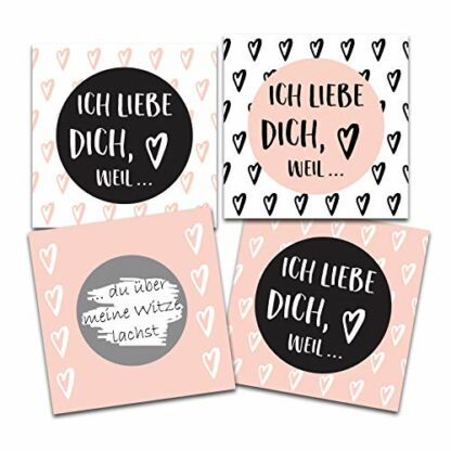 Advent Calendar with German Text "Ich liebe dich zum Rubbelen" 24 Reasons Why I Love You Scratch Advent Calendar 24 Cards - Image 2