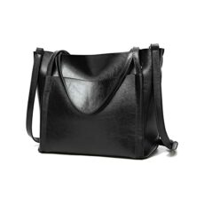 Aileese Womens Handbags Soft Leather Large Capacity Retro Vintage Top-Handle Casual Pocket Tote Shoulder Cross-Body Bags