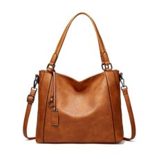 Aileese Womens Handbags Soft Leather Retro Vintage Designer Top-Handle Casual Pocket Ladies Tote Shoulder Bags