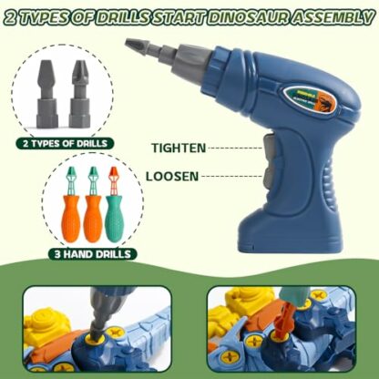 Akokie Dinosaur Toys Kids Take Apart Animals Toys DIY Dino Puzzle Push Construction Educational Toys - Image 3
