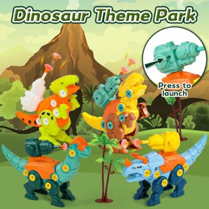 Akokie Dinosaur Toys Kids Take Apart Animals Toys DIY Dino Puzzle Push Construction Educational Toys - Image 4
