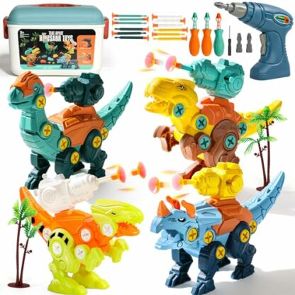 Akokie Dinosaur Toys Kids Take Apart Animals Toys DIY Dino Puzzle Push Construction Educational Toys - Image 2