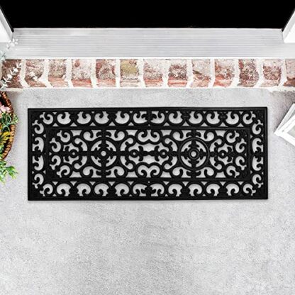 Albert Austin Heavy Duty Outdoor Rubber Door Mat Outside Mat Doormat for Home Non Slip Door Mat Outdoor Mat for Front Door and Back Door Outdoor Waterproof Rubber Mat - Image 3
