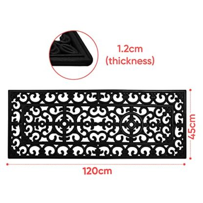 Albert Austin Heavy Duty Outdoor Rubber Door Mat Outside Mat Doormat for Home Non Slip Door Mat Outdoor Mat for Front Door and Back Door Outdoor Waterproof Rubber Mat - Image 4