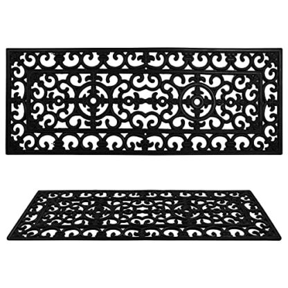 Albert Austin Heavy Duty Outdoor Rubber Door Mat Outside Mat Doormat for Home Non Slip Door Mat Outdoor Mat for Front Door and Back Door Outdoor Waterproof Rubber Mat - Image 2
