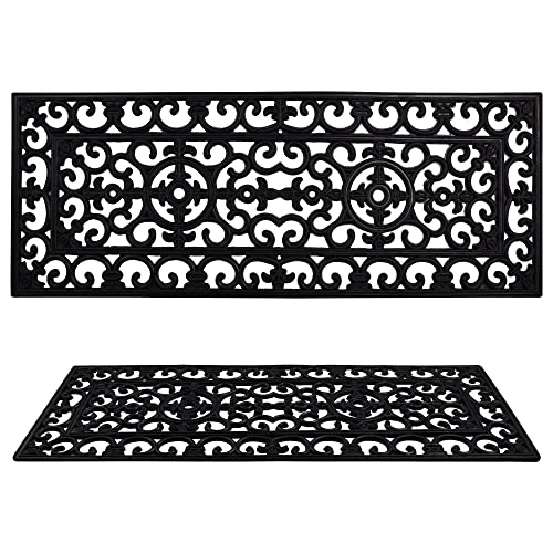 Albert Austin Heavy Duty Outdoor Rubber Door Mat Outside Mat Doormat for Home Non Slip Door Mat Outdoor Mat for Front Door and Back Door Outdoor Waterproof Rubber Mat
