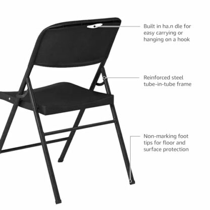 Amazon Basics Folding Plastic Chair, 157.5 kg Capacity - Image 4