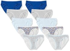 Amazon Essentials Women's Cotton Bikini Brief Underwear (Available in Plus Size), Pack of 10