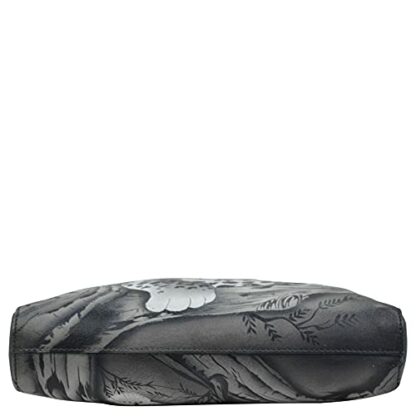 Anna by Anuschka Hand-Painted Women's Genuine Leather Slim Medium Crossbody - Zip Entry, Multipurpose and Zippered Pockets - Image 4